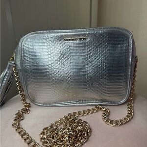 Victoria's Secret Metallic Silver Crossbody Bag
